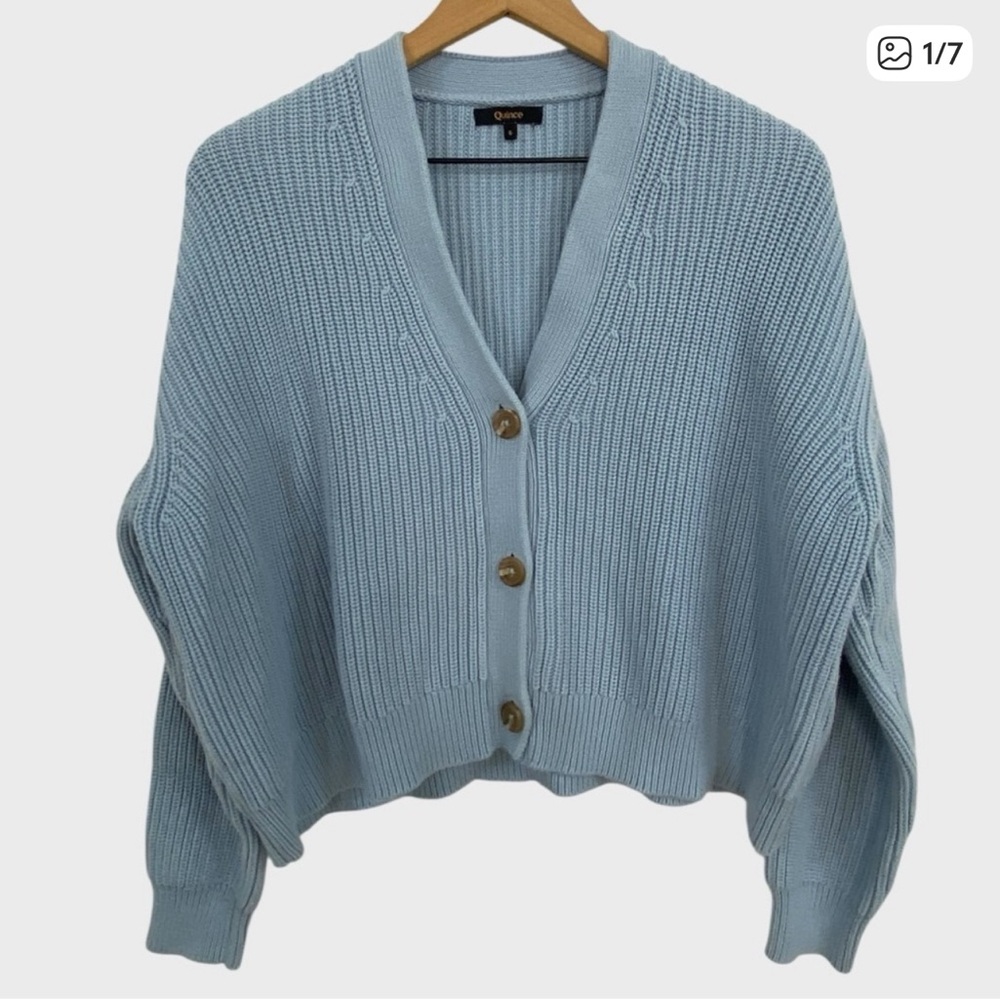 Quince Sky Blue Women's Cardigan